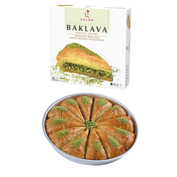 Golda Triangle Baklava with Double Pistachios 2.75 lb